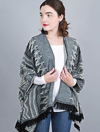 Poncho Poches Aztèque - Fabriqué en France
