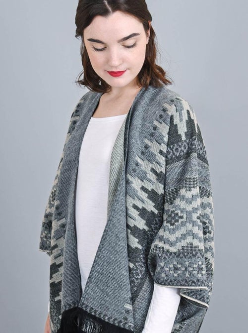 Poncho Poches Aztèque - Fabriqué en France - Kiabi