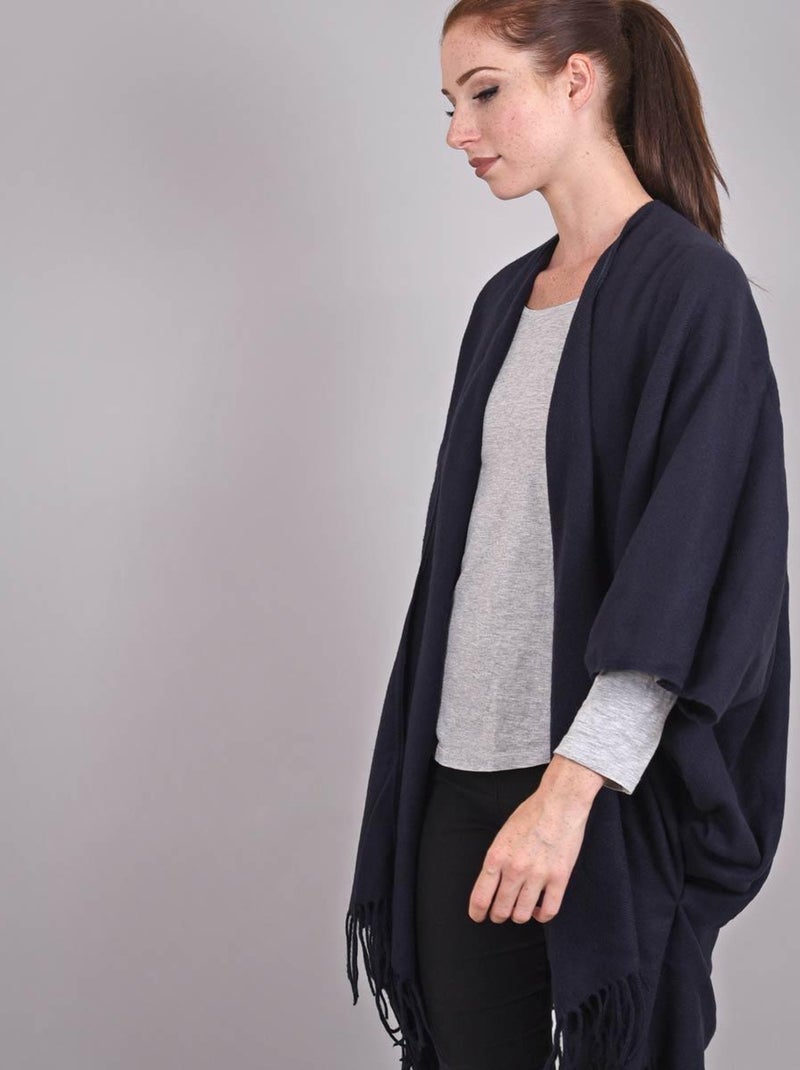 Poncho poches Casa - Fabriqué en France Bleu marine - Kiabi