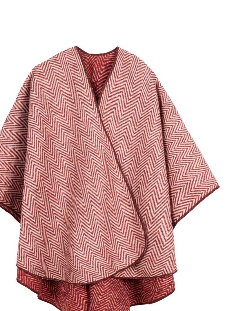 Poncho Réversible Karya - Fabriqué en France Bordeaux - Kiabi