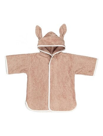 Poncho-robe - Baby - Bunny - Old Rose