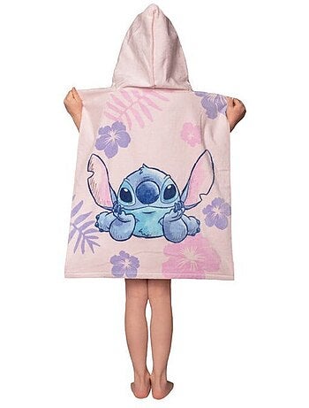 Poncho serviette à capuche éponge 100% coton Lilo & Stitch