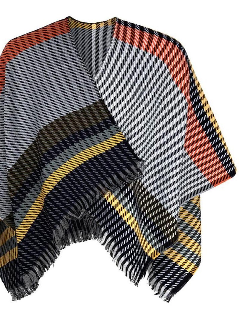 Poncho Stefi - Fabriqué en France Gris - Kiabi