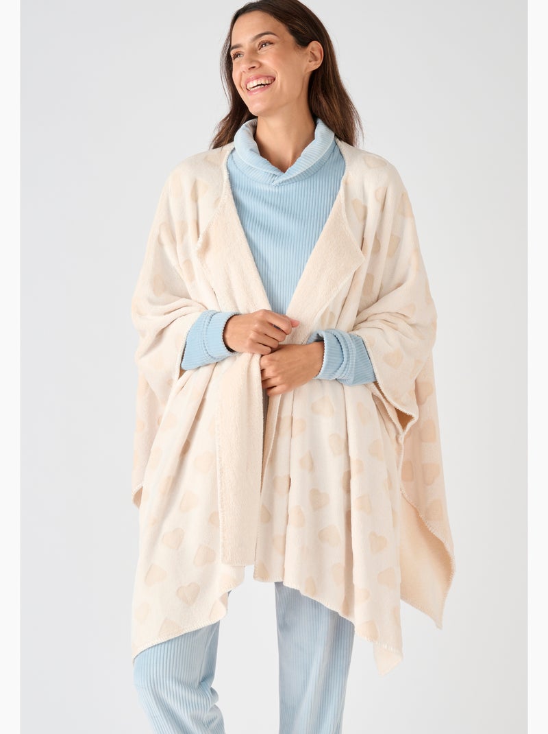 Poncho Thermolactyl en maille polaire - Damart Blanc - Kiabi