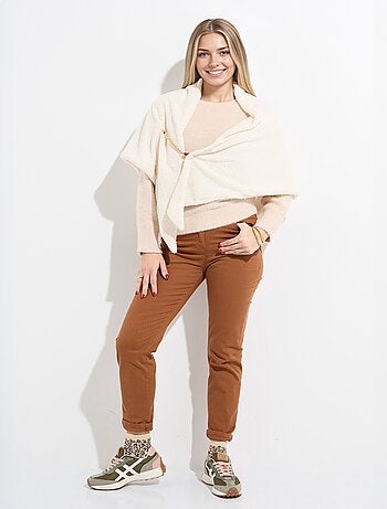 Poncho toucher laineux chainette métal - AFIBEL