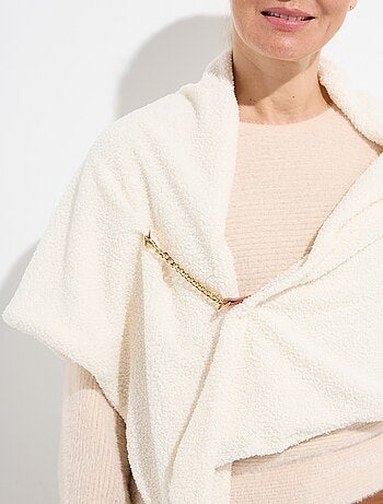 Poncho toucher laineux chainette métal