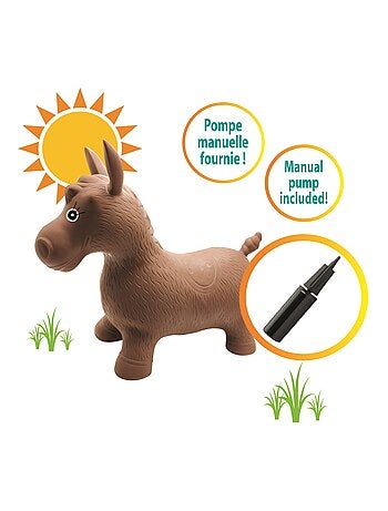Poney Sauteur Gonflable avec housse en peluche