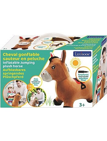 Poney Sauteur Gonflable avec housse en peluche