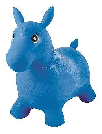 Poney Sauteur Gonflable Bleu