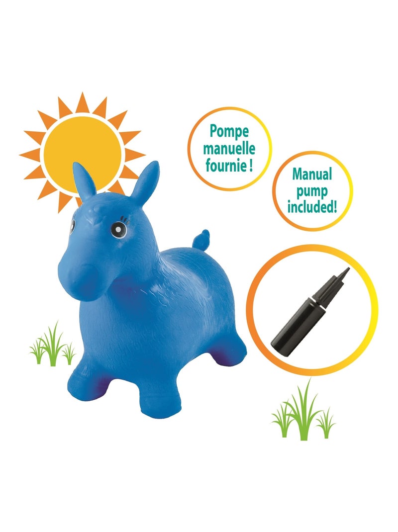 Poney Sauteur Gonflable Bleu Bleu - Kiabi