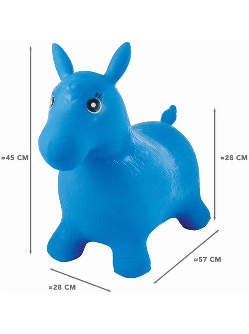Poney Sauteur Gonflable Bleu - Kiabi