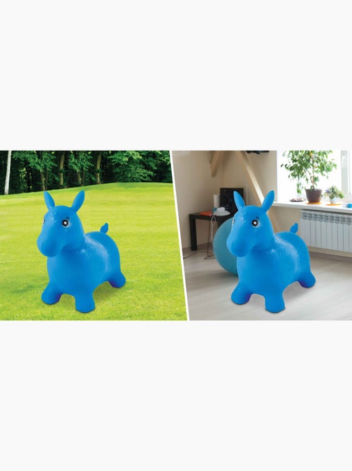 Poney Sauteur Gonflable Bleu - Kiabi