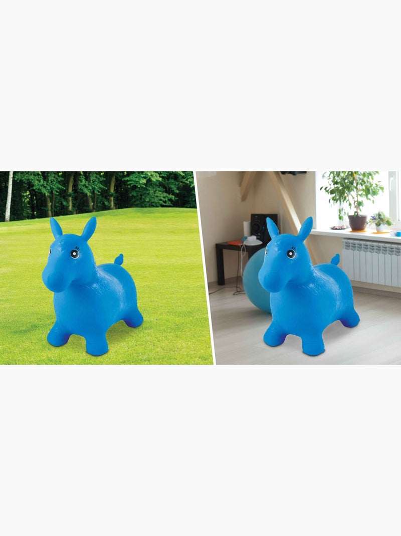 Poney Sauteur Gonflable Bleu Bleu - Kiabi