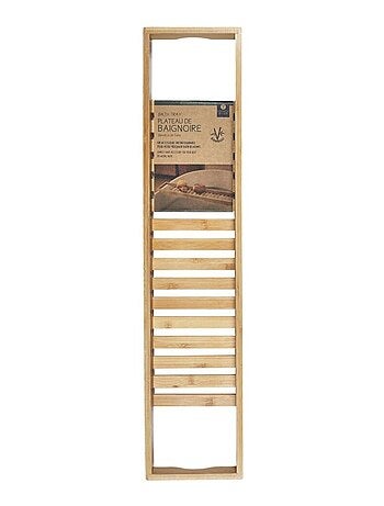 Pont de baignoire en bambou