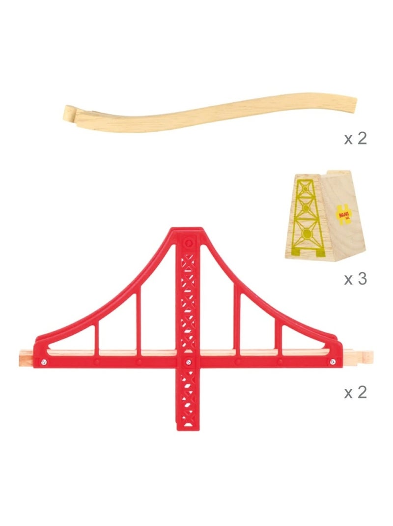Pont suspendu à trois travées Rouge - Kiabi