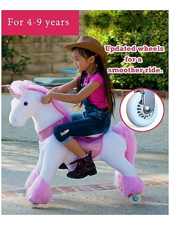 'ponycycle' Licorne Rose À Monter Grand Modèle Pour 4 À 9 Ans