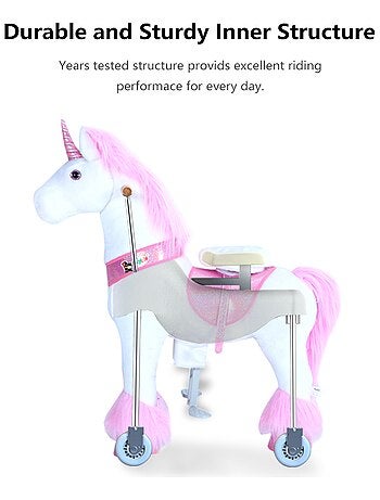 'ponycycle' Licorne Rose À Monter Grand Modèle Pour 4 À 9 Ans