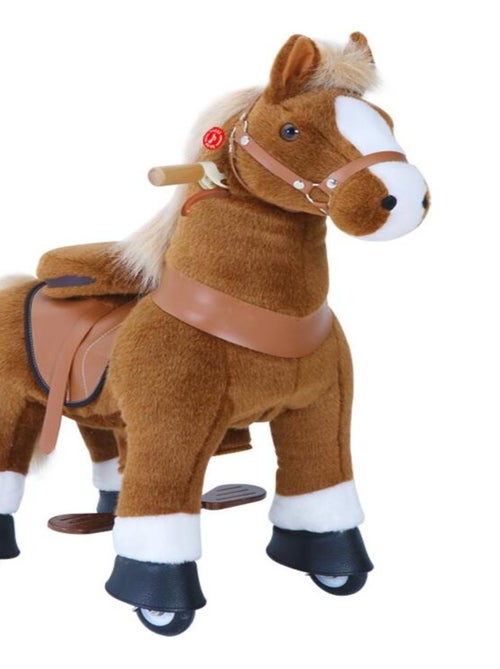 'ponycycle' Poney À Monter Marron Avec Sabot Blanc Grand Modèle Pour 4 À 9 Ans - Kiabi
