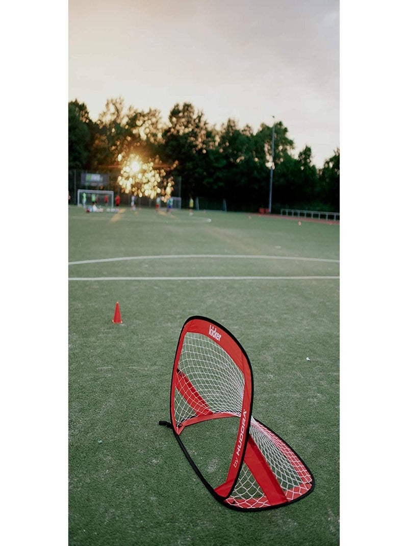 Pop Up Lot de 2 buts de Football Pliables Rouge - Kiabi