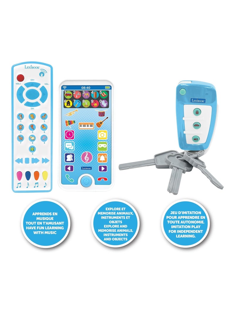 Portable, télécommande et porte-clés éducatifs Bleu - Kiabi