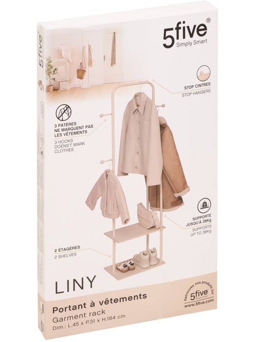 Portant à vêtements 2 étagères en métal liny - Kiabi Portant à vêtements 2 étagères en métal liny - Kiabi