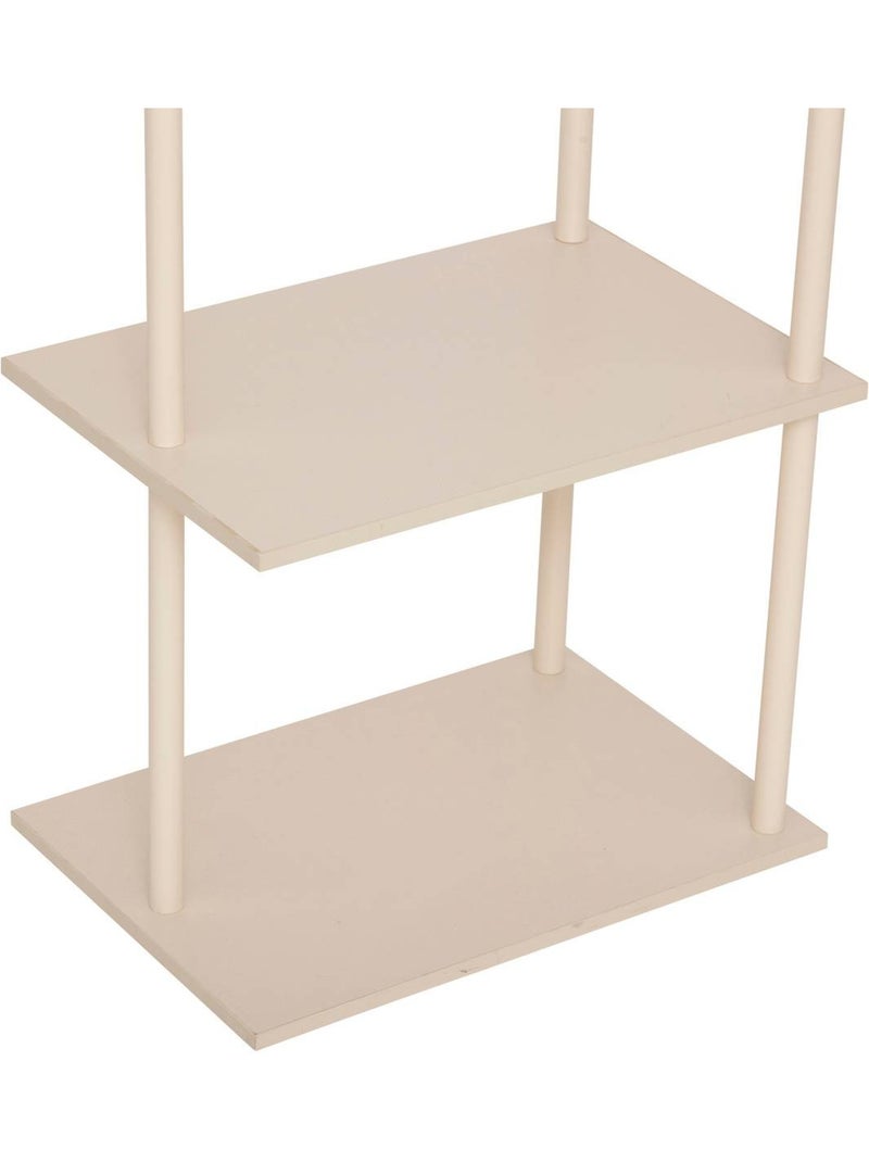 Portant à vêtements 2 étagères en métal liny Beige argile - Kiabi