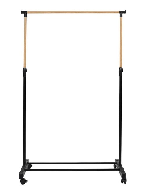 Portant à vêtements à roulettes imitation bois - Kiabi