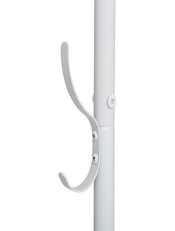 Portant à vêtements avec patères en métal blanc