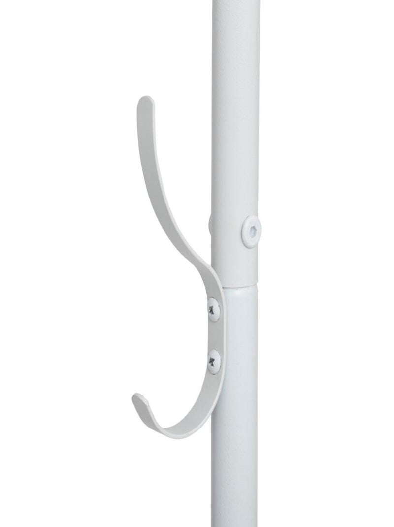 Portant à vêtements avec patères en métal blanc Blanc - Kiabi