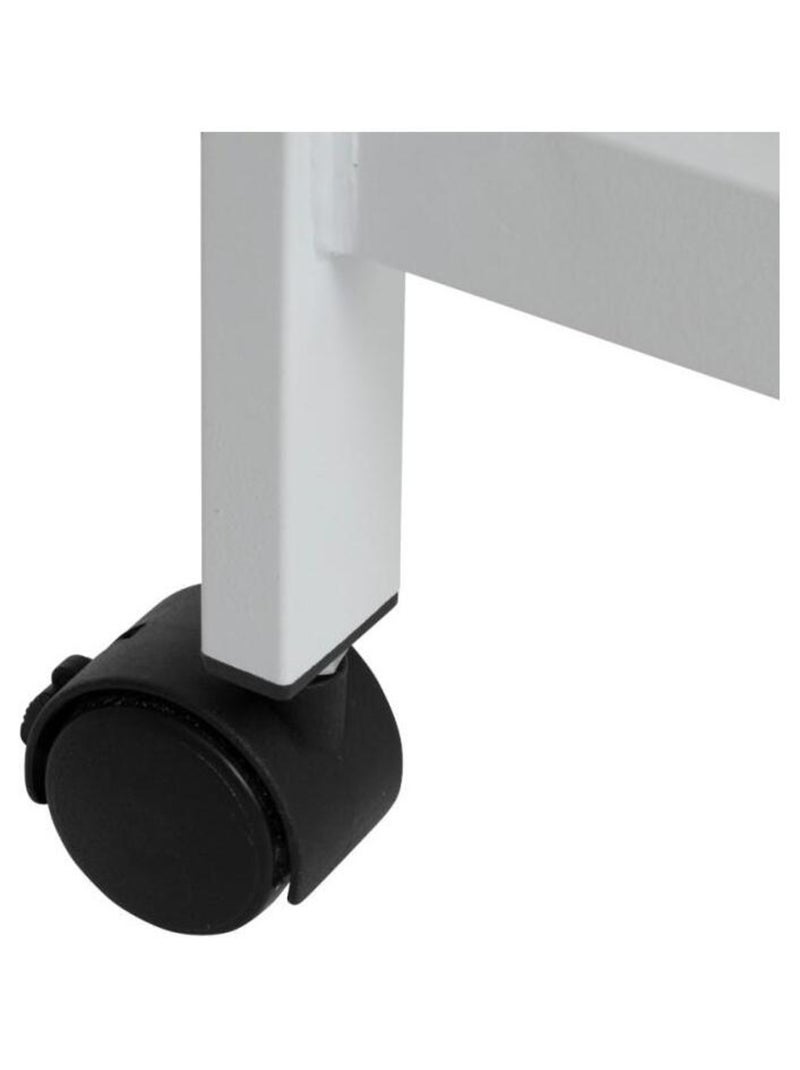 Portant à vêtements avec patères en métal blanc Blanc - Kiabi