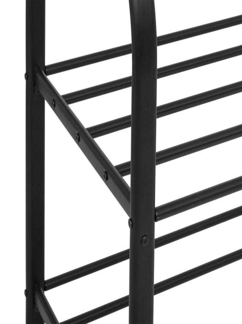 Portant à vêtements double avec 2 étagères métal Noir - Kiabi