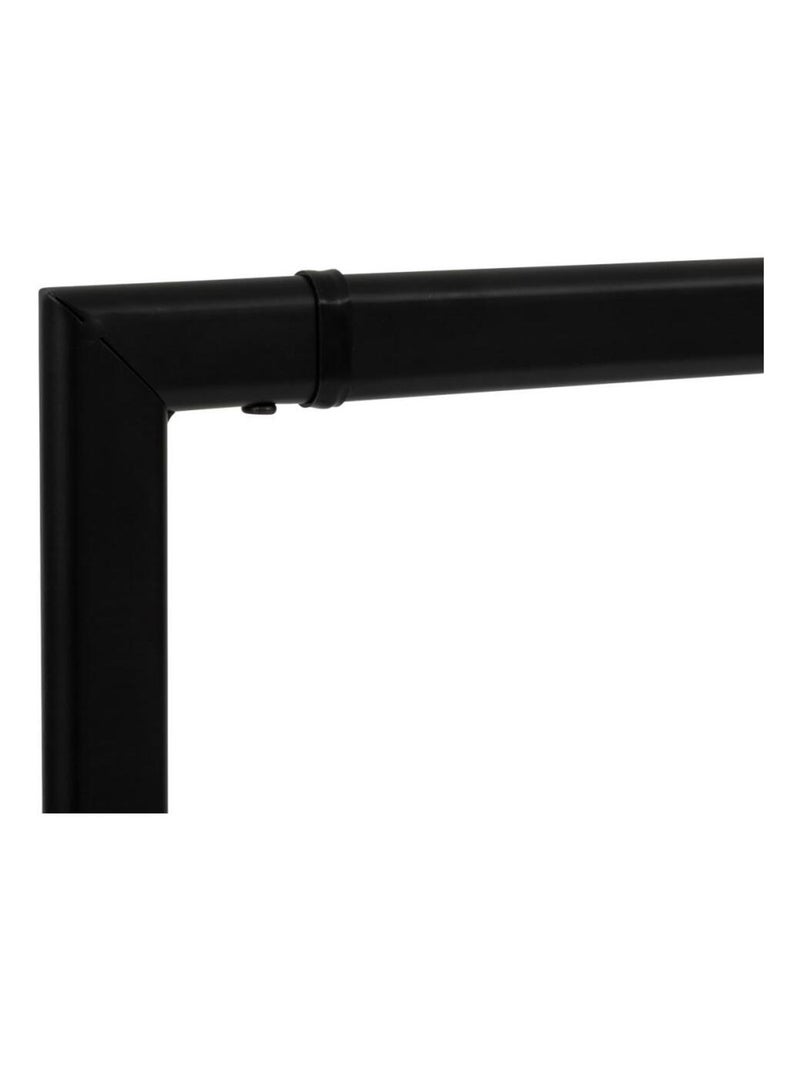 Portant à vêtements double avec 2 étagères métal Noir - Kiabi