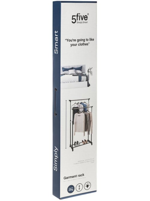 Portant à vêtements double sur roulettes en métal icare - Kiabi