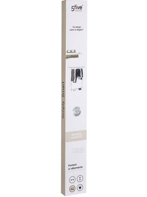Portant à vêtements en inox achille - Kiabi