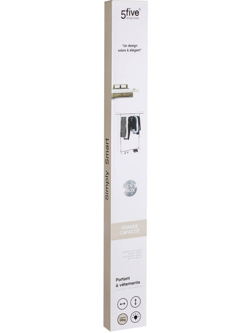 Portant à vêtements en inox achille Argent - Kiabi
