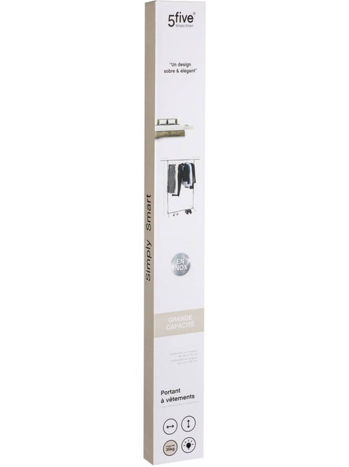 Portant à vêtements en inox achille - Kiabi