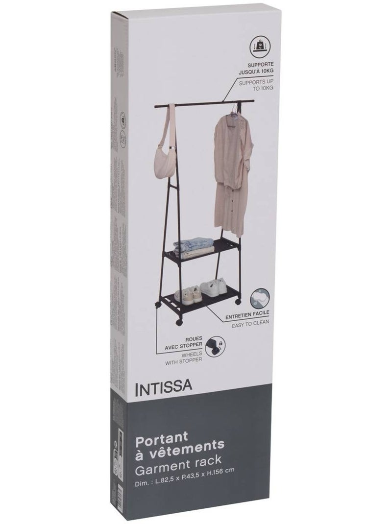 Portant à vêtements en métal intissa Noir - Kiabi