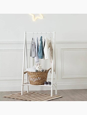 Portant à vêtements enfant avec étagère alex