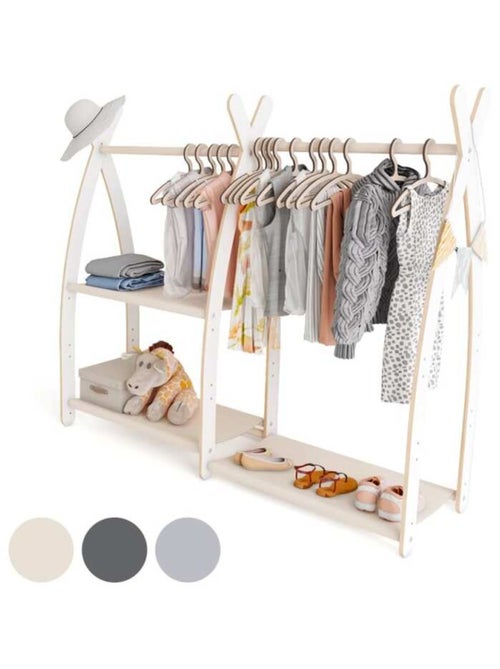 Portant à vêtements enfant  – bois 106 × 32 × 95 cm - Kiabi