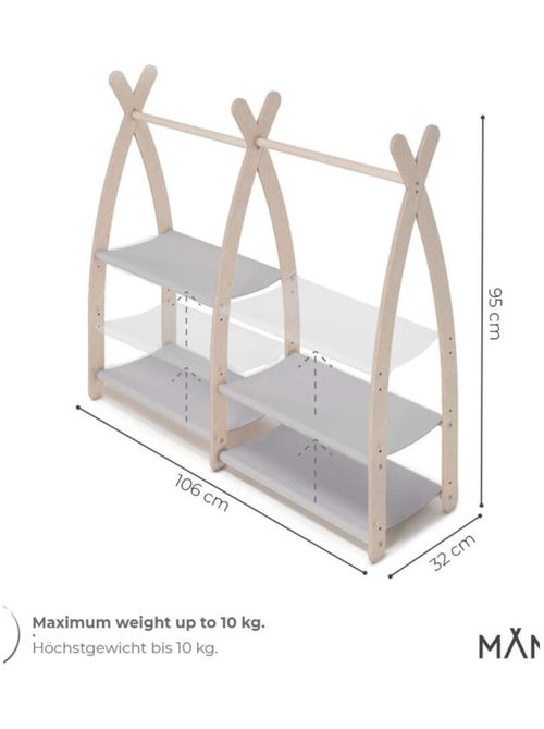 Portant à vêtements enfant  – bois 106 × 32 × 95 cm - Kiabi