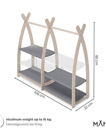 Portant à vêtements enfant – bois 106 × 32 × 95 cm