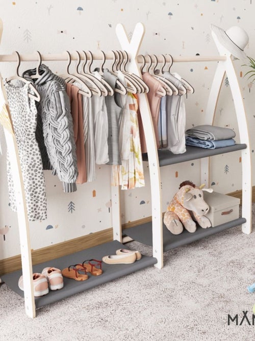 Portant à vêtements enfant  – bois 106 × 32 × 95 cm - Kiabi