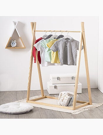 Portant à vêtements enfant en pin robin