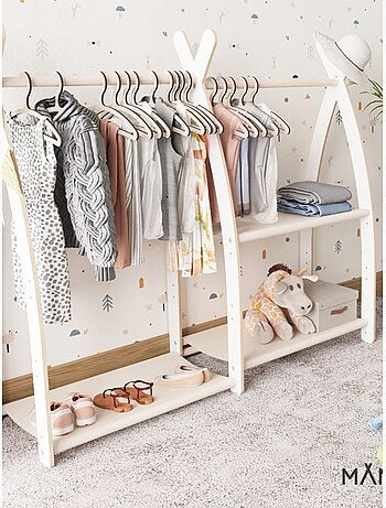 Portant à vêtements enfant mamoi bois blanc 106 × 32 × 95 cm