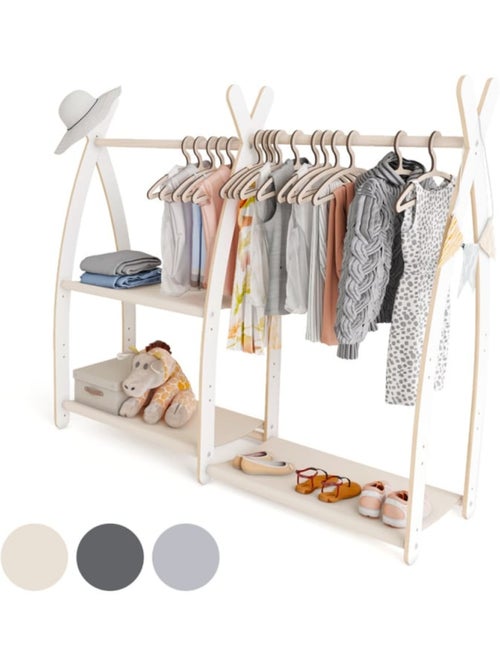 Portant à vêtements enfant mamoi bois blanc 106 × 32 × 95 cm - Kiabi
