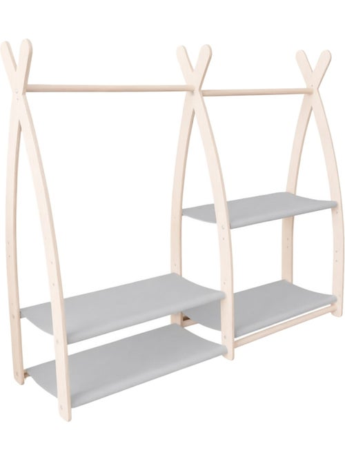 Portant à vêtements enfant mamoi bois naturel 106 × 32 × 95 cm - Kiabi