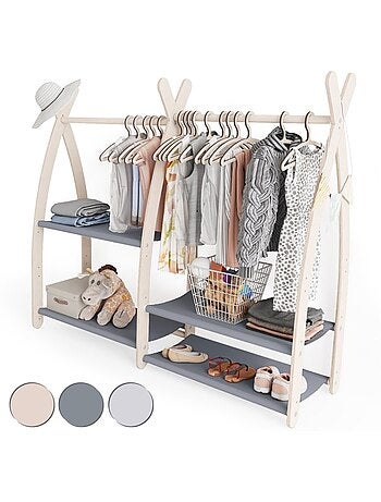 Portant à vêtements enfant mamoi bois naturel 106 × 32 × 95 cm