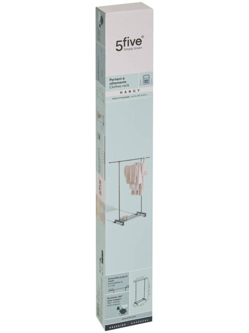 Portant à vêtements extensible avec roulettes hangy - Kiabi