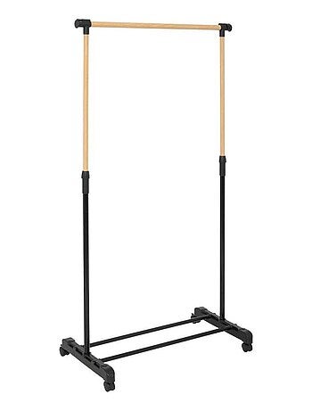 Portant à vêtements extensible effet bois
