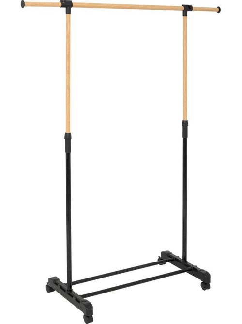 Portant à vêtements extensible effet bois woody - Kiabi